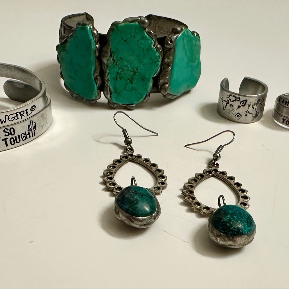 Turquoise and Silver Jewelry Set